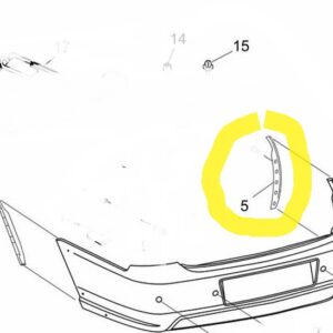 DFK000621LML ALETIN PARAGOLPES TRASERO 400 45 MG ZS ( DERECHO )